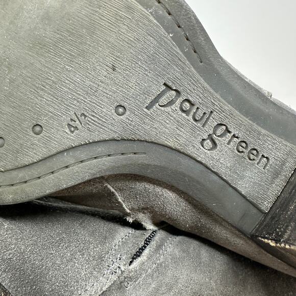 Paul Green Ankle Booties Women's Size UK 4.5 US 7 Dark Gray Suede Boots - Picture 7 of 9